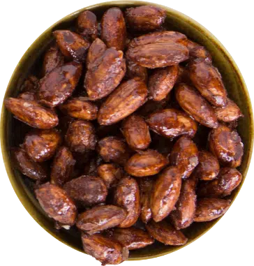 A bowl of ginger almonds