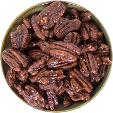 A bowl of flavored pecans